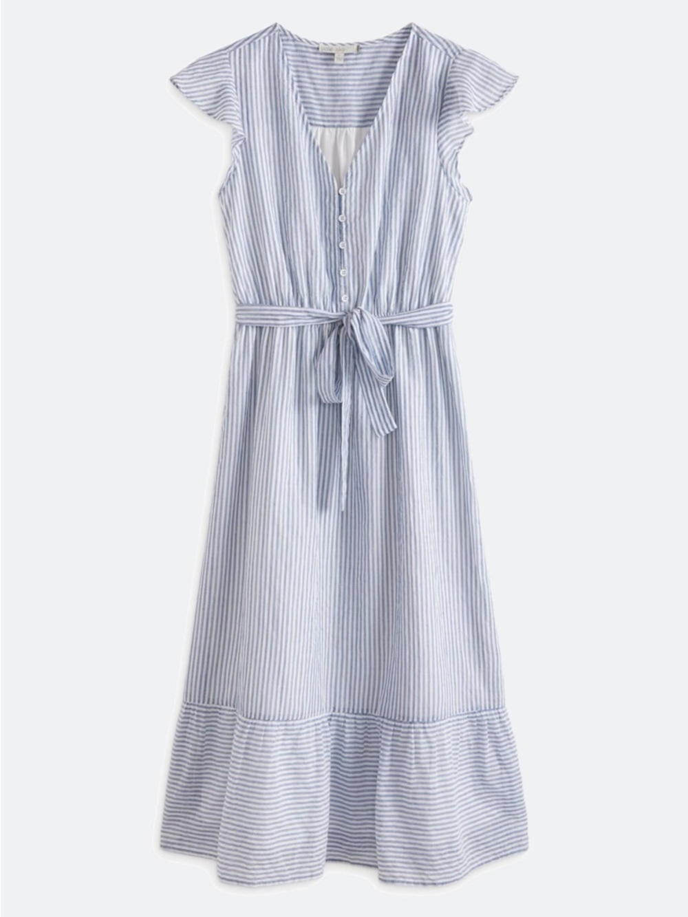 Pale Sky Tie-waist Midi Dress